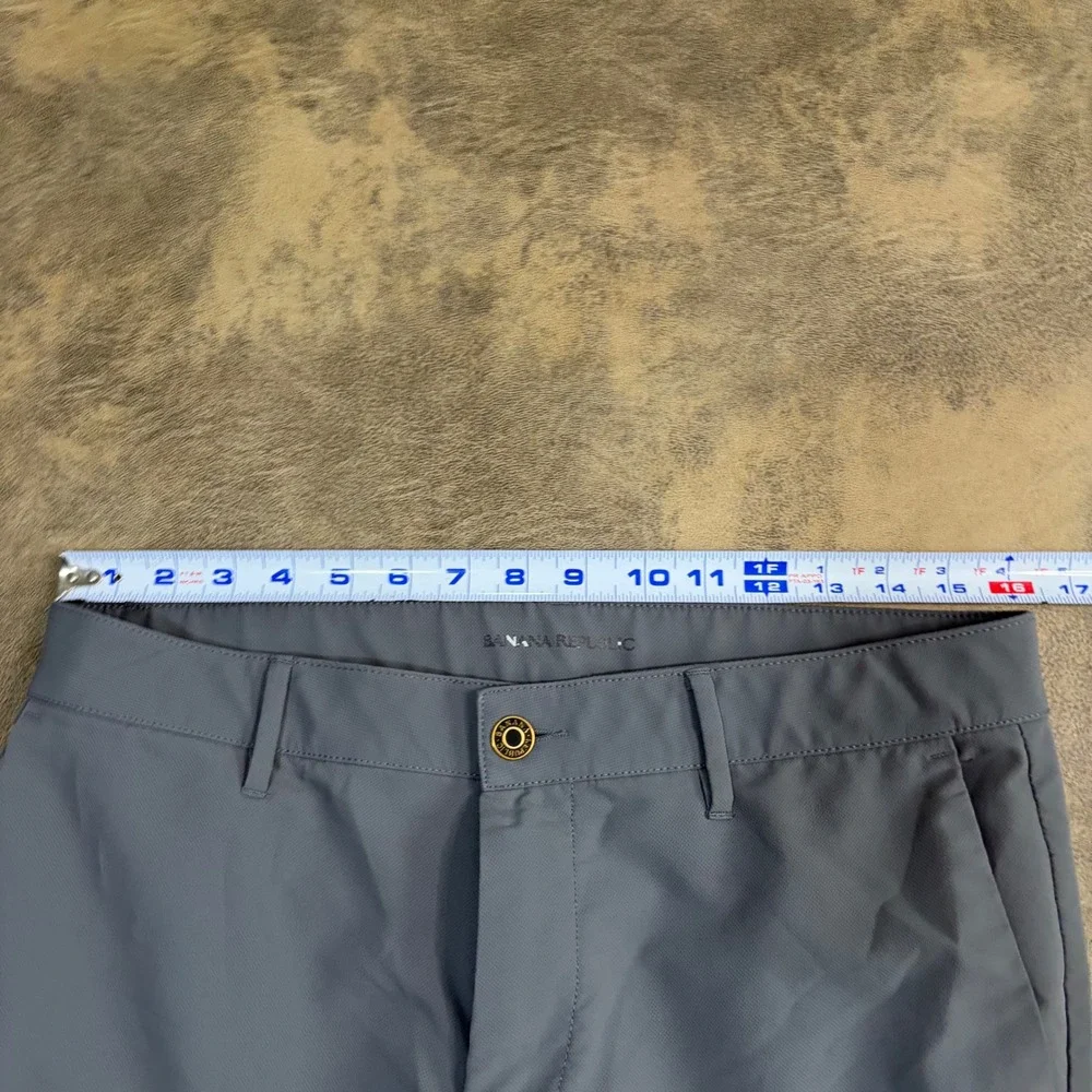 Banana Republic Core Temp Pants Mens 32x30 Gray Slim Straight Golf Chino 5553